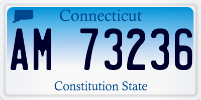 CT license plate AM73236