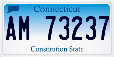 CT license plate AM73237