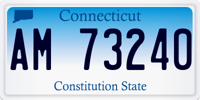 CT license plate AM73240