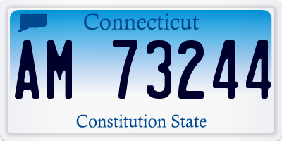 CT license plate AM73244