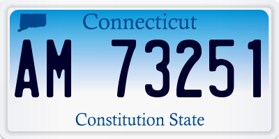 CT license plate AM73251