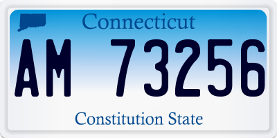 CT license plate AM73256