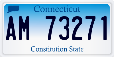 CT license plate AM73271