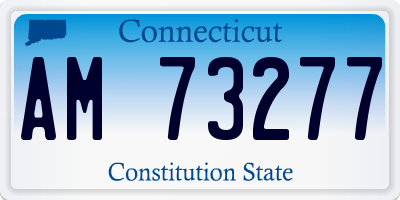 CT license plate AM73277