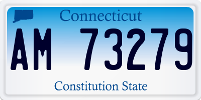 CT license plate AM73279