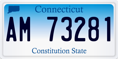CT license plate AM73281
