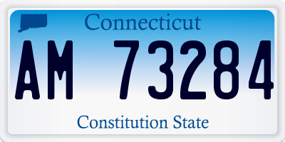CT license plate AM73284