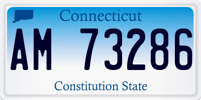 CT license plate AM73286