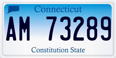 CT license plate AM73289