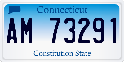 CT license plate AM73291