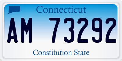 CT license plate AM73292
