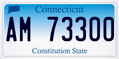 CT license plate AM73300