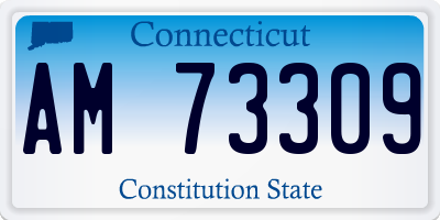 CT license plate AM73309