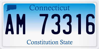CT license plate AM73316