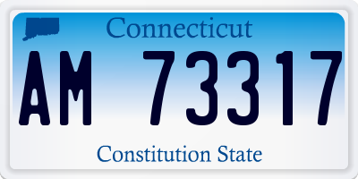 CT license plate AM73317