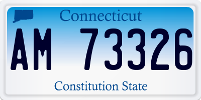 CT license plate AM73326