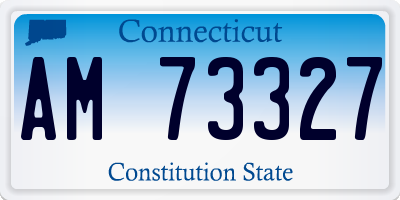 CT license plate AM73327