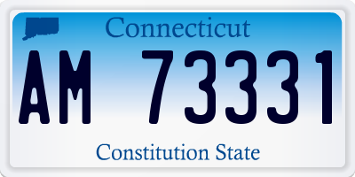 CT license plate AM73331