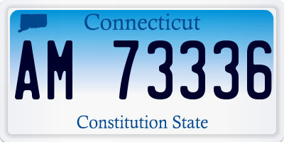 CT license plate AM73336