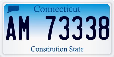 CT license plate AM73338