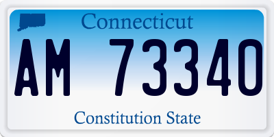 CT license plate AM73340