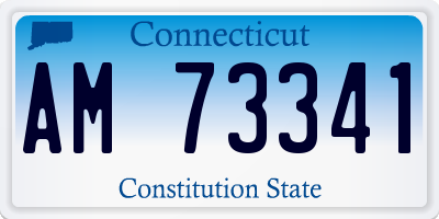 CT license plate AM73341