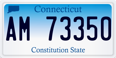 CT license plate AM73350