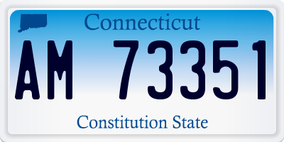 CT license plate AM73351