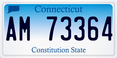 CT license plate AM73364