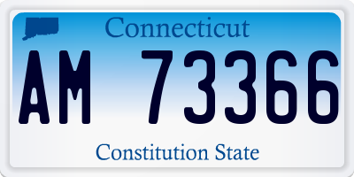 CT license plate AM73366