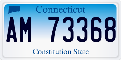 CT license plate AM73368