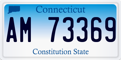 CT license plate AM73369