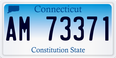 CT license plate AM73371