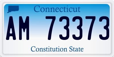 CT license plate AM73373