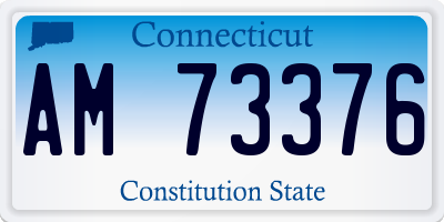 CT license plate AM73376