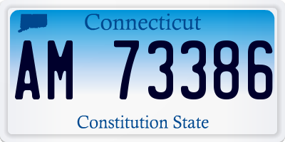 CT license plate AM73386