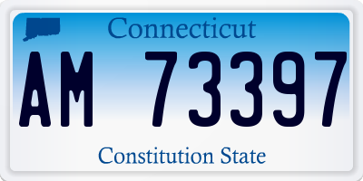 CT license plate AM73397