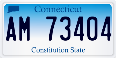 CT license plate AM73404