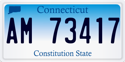 CT license plate AM73417