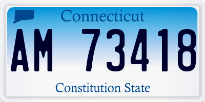 CT license plate AM73418