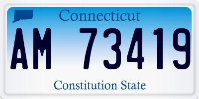 CT license plate AM73419