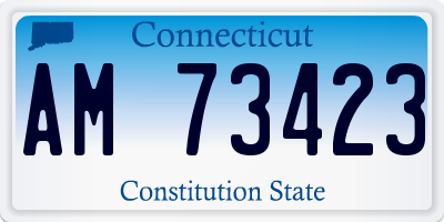 CT license plate AM73423