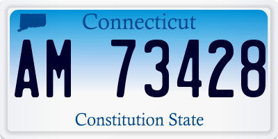 CT license plate AM73428