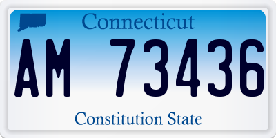 CT license plate AM73436