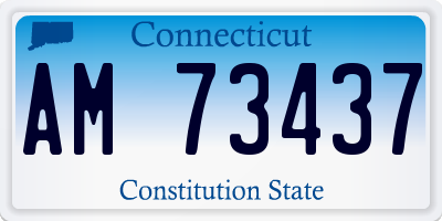 CT license plate AM73437