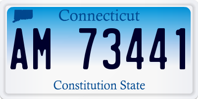 CT license plate AM73441