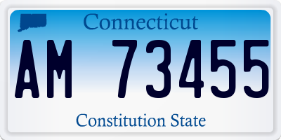 CT license plate AM73455