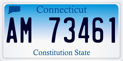 CT license plate AM73461