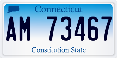 CT license plate AM73467