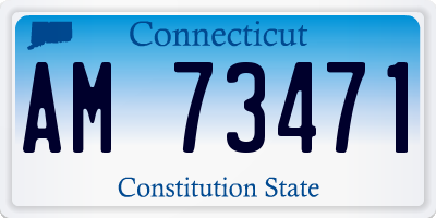 CT license plate AM73471
